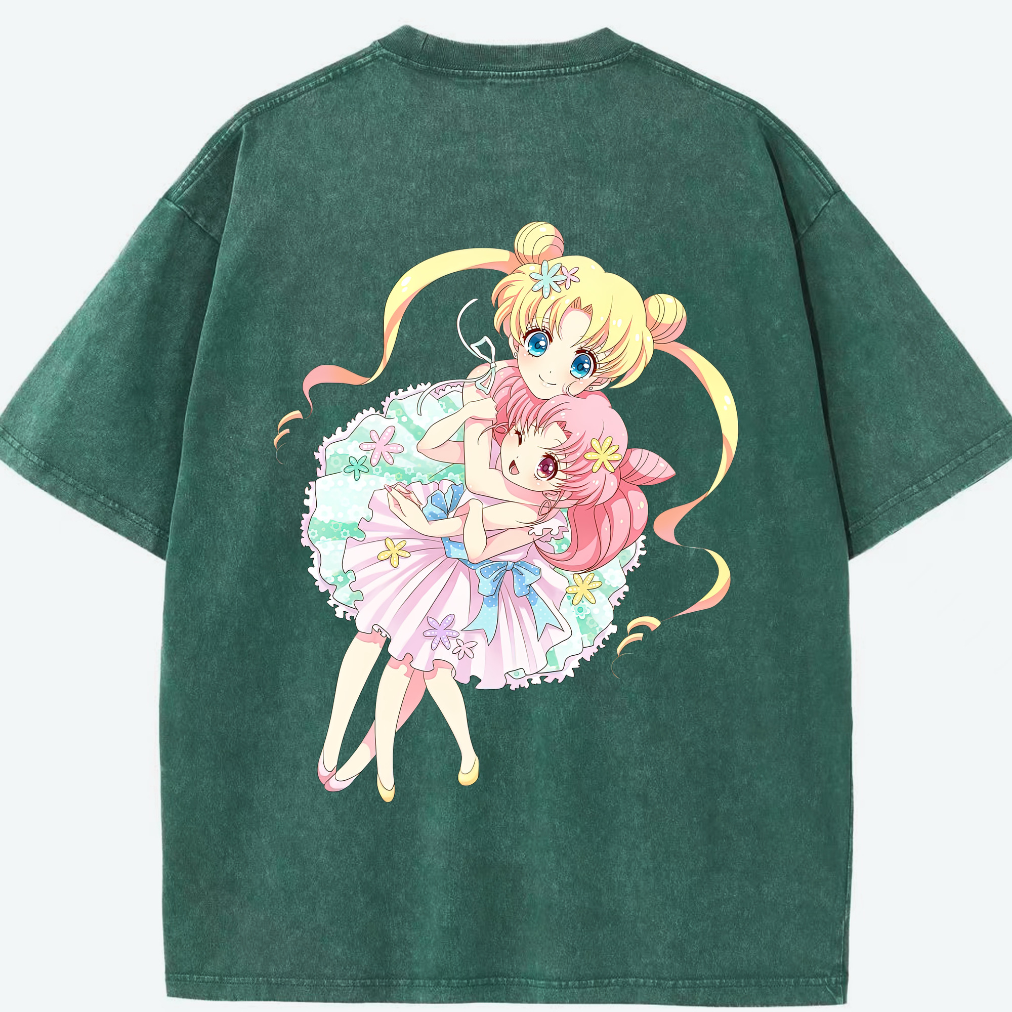 （画像用） 美少女戦士セーラームーン 愛野 美奈子 あいの みなこ Sailor Moon Aino Minako 綿100% ヴィンテージ風 半袖Tシャツ（背面プリント）